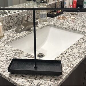Sleek Black Jewelry Stand
